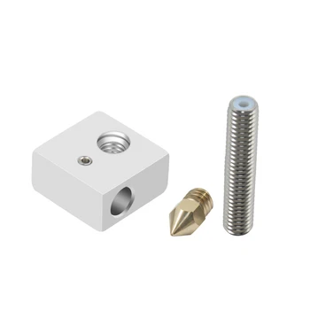 1pc/set 1.75mm Teflon Throat Tube+0.4mm Extruder Nozzle Print Heads+Heater Blocks Hotend for MK8 Makerbot 3D Printer
1pc/set 1.75mm Teflon Throat Tube+0.4mm Extruder Nozzle Print Heads+Heater Blocks Hotend for MK8 Makerbot 3D Printer