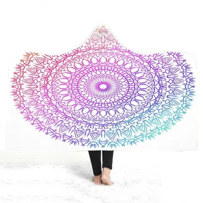 

Hooded Blanket Thickening Wearable Fleece Magic Cloak Plush Throw Blankets on Bed Sofa for Adults Children Warm Blanket