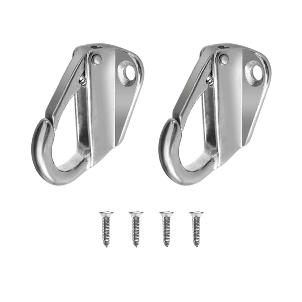 2 Packs Marine Grade Stainless Steel 316 Spring Fender Snap Hook Fending Clips Boat Hardware - 43mm 1.69inch Long
2 Packs Marine Grade Stainless Steel 316 Spring Fender Snap Hook Fending Clips Boat Hardware - 43mm 1.69inch Long