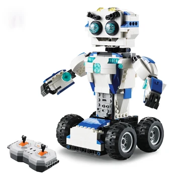 RC Robot 2 IN 1 Mode Transform Building Blocks Technic MOC Bricks Remote Control Robots Ground Drill Car Toy for Children 606Pcs
RC Robot 2 IN 1 Mode Transform Building Blocks Technic MOC Bricks Remote Control Robots Ground Drill Car Toy for Children 606Pcs