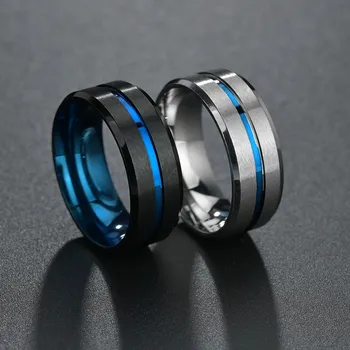 Hot Sale Groove Rings Black Blue Stainless Steel Midi Rings For Men Charm Male Jewelry Dropshipping
Hot Sale Groove Rings Black Blue Stainless Steel Midi Rings For Men Charm Male Jewelry Dropshipping