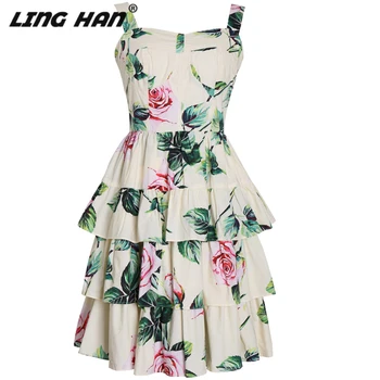LINGHAN Holiday Print 100%Cotton Mini Dress Women Elegant Tiered Ruffles cake Dresses Designer Spring Summer New
LINGHAN Holiday Print 100%Cotton Mini Dress Women Elegant Tiered Ruffles cake Dresses Designer Spring Summer New