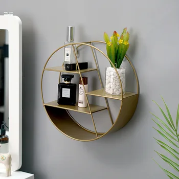 Living Room Wall Storege Rack Roundness Design Storage Rack for Storage Use (Golden)
Living Room Wall Storege Rack Roundness Design Storage Rack for Storage Use (Golden)