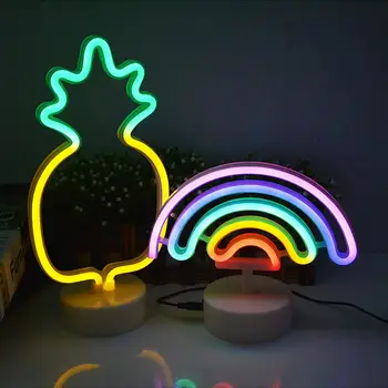 LED USB Cartoon Night Lights Unicorn Flamingo Decorative lamp Rainbow Neon Sign Light Children's Gift Bedroom home Decoration
LED USB Cartoon Night Lights Unicorn Flamingo Decorative lamp Rainbow Neon Sign Light Children's Gift Bedroom home Decoration