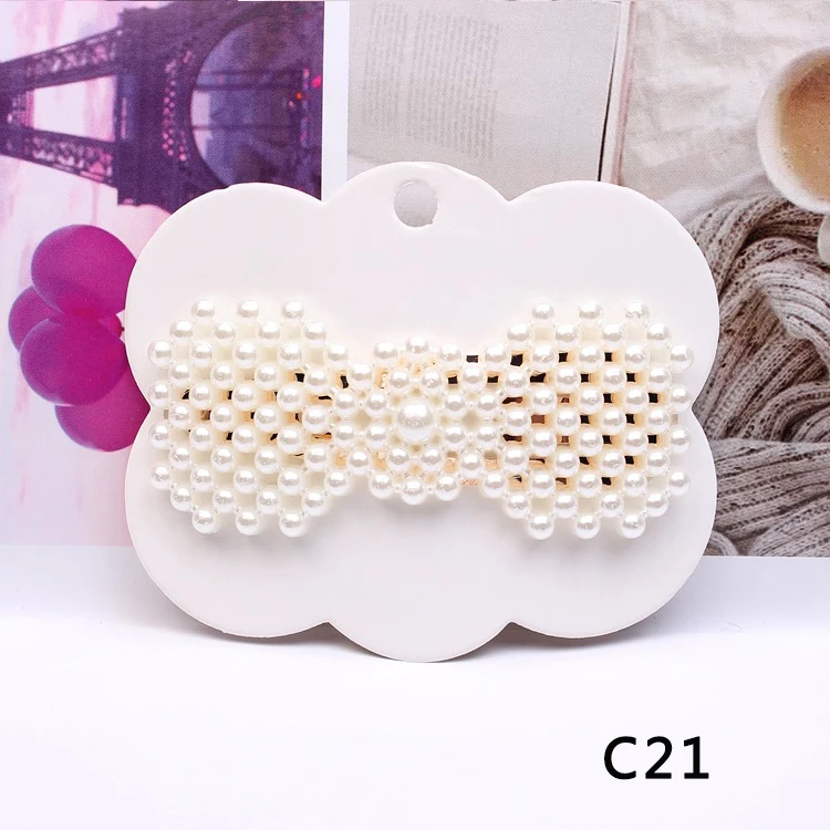 Fashion Women Elegant Pearls Hair Clips Alloy Barrettes Girls Hair Accessories Valentine's Day HairPins Hair Accessories