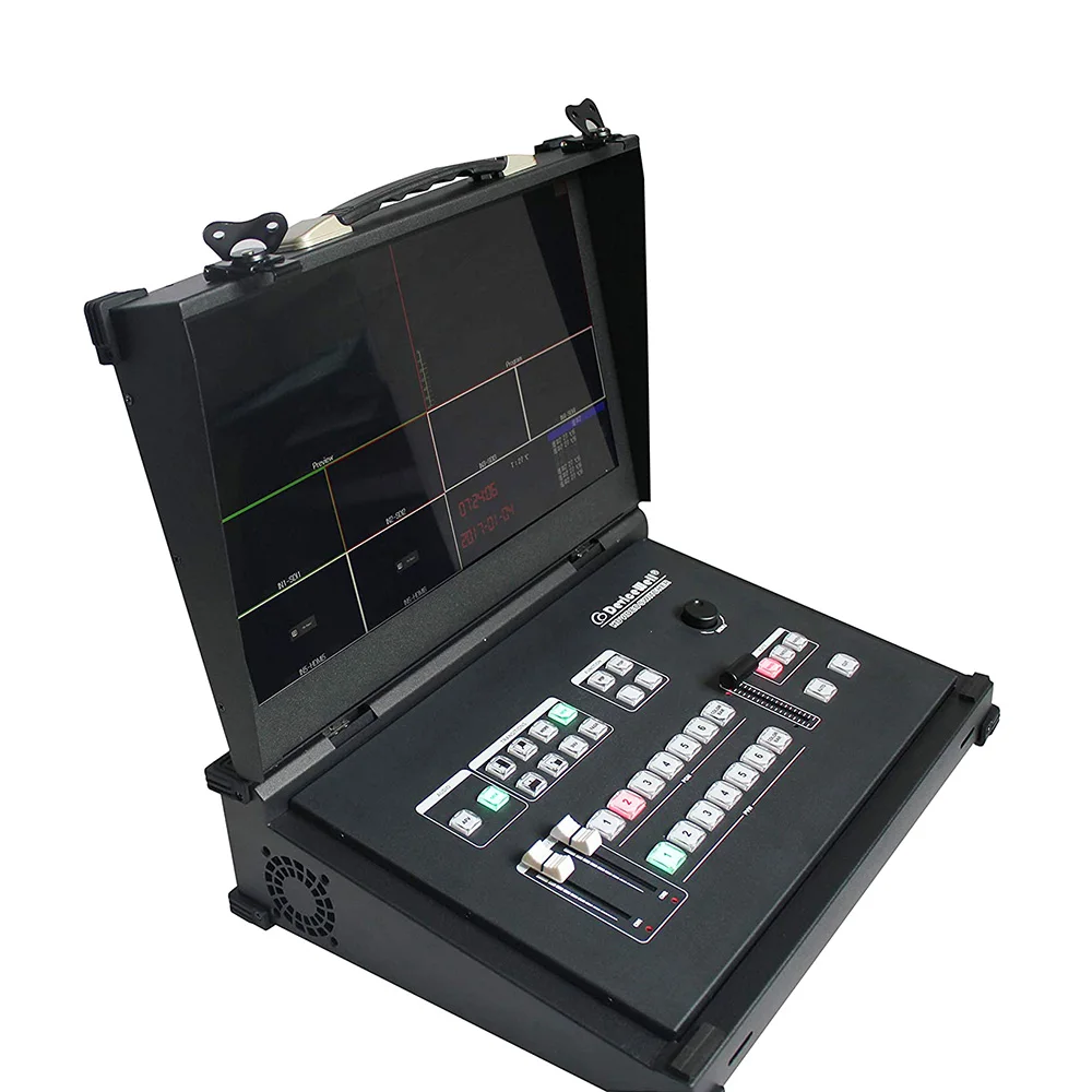 KUANI Devicewell HDS9106 Video switcher with monitor 6 Channel Guide 4 SDI+2 HDMI Switcher
KUANI Devicewell HDS9106 Video switcher with monitor 6 Channel Guide 4 SDI+2 HDMI Switcher