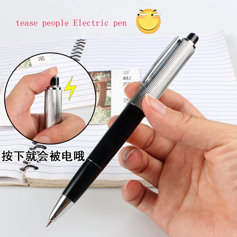 Electric Shock Pen Practical Joke Gag Prank Funny Trick Fun Gadget April Fool
