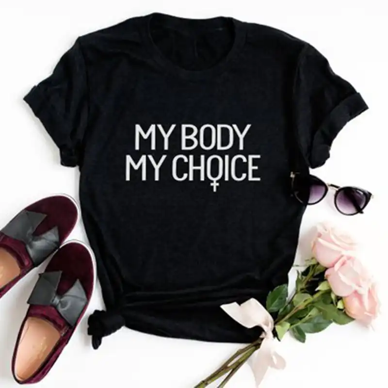 t-shirt plus size oversized shirt my body my choice slogan