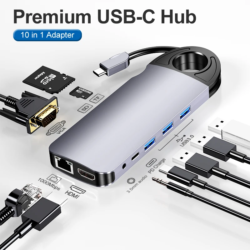 type-c docking station ten in one expansion usb hub hub macbook notebook accessories USB3.0(Type-C)/TF/SD/HDMI/PD/LAN/Audio Hole
type-c docking station ten in one expansion usb hub hub macbook notebook accessories USB3.0(Type-C)/TF/SD/HDMI/PD/LAN/Audio Hole