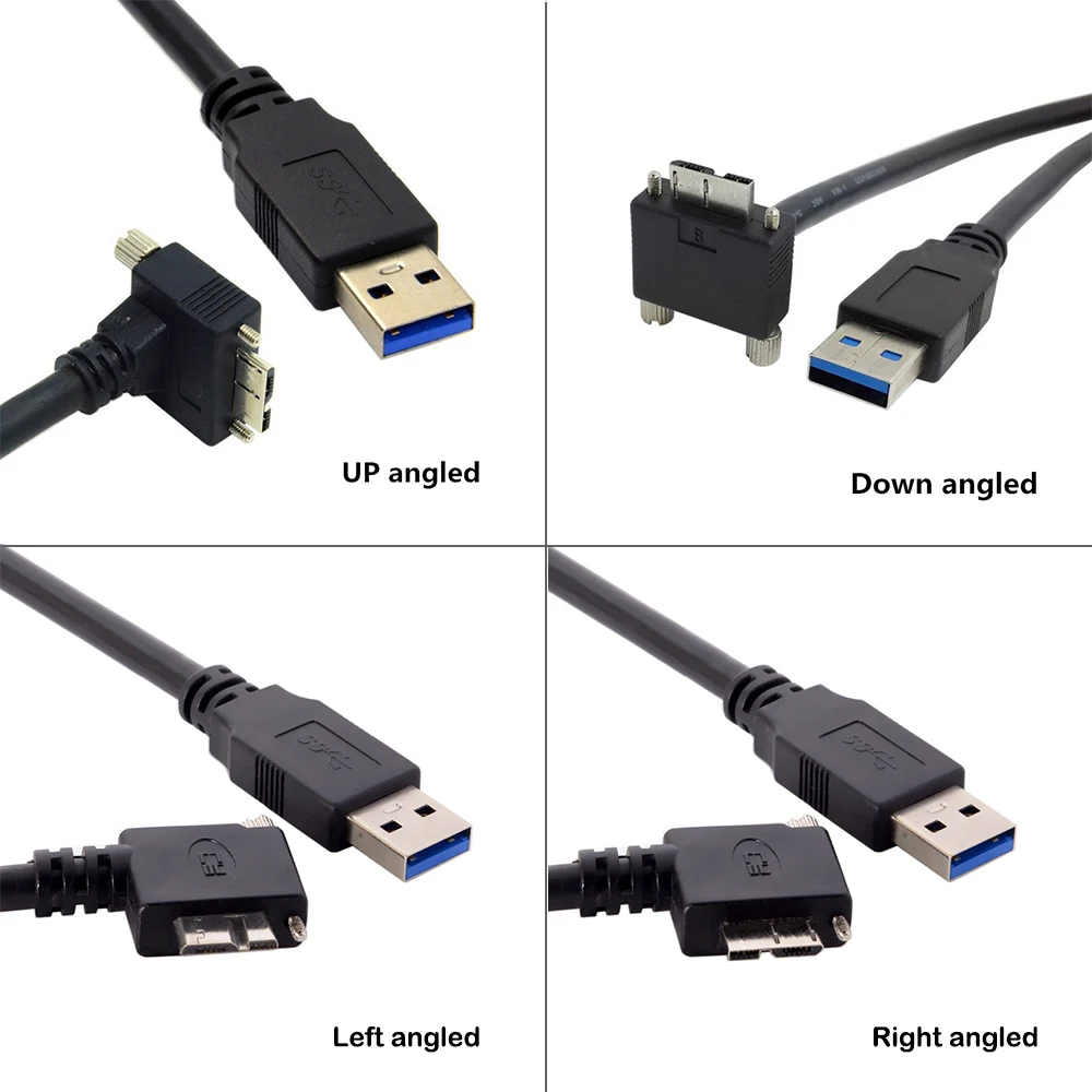 1.2m 90 Degree Angled Micro USB3.0 Micro B with Screw Mount to USB3.0 Data Cable for Industrial Camera & hardisk
1.2m 90 Degree Angled Micro USB3.0 Micro B with Screw Mount to USB3.0 Data Cable for Industrial Camera & hardisk