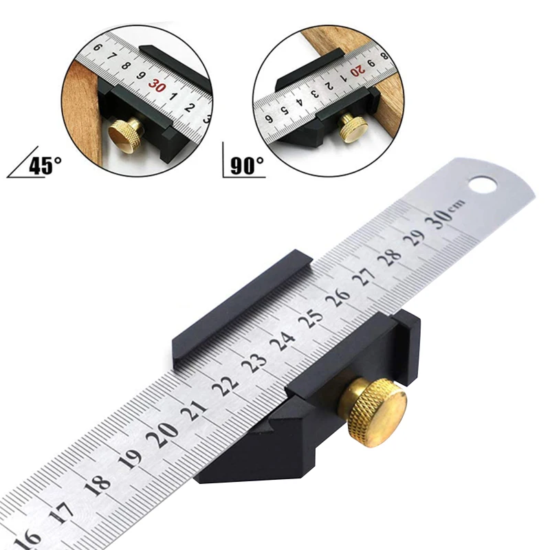 300mm Steel Ruler Positioning Block Adjustable Stop Woodworking Line Universal Locator Fixed Carpentry Tools DIY Measuring Tool
300mm Steel Ruler Positioning Block Adjustable Stop Woodworking Line Universal Locator Fixed Carpentry Tools DIY Measuring Tool