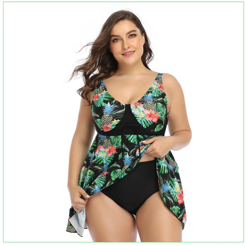 5XL Tankini Swimwear Plus Size For Fat Women Skirt Swimsuit Mujer Two Piece Print Big Halter Bathing Suit Beachwear Swimdress
5XL Tankini Swimwear Plus Size For Fat Women Skirt Swimsuit Mujer Two Piece Print Big Halter Bathing Suit Beachwear Swimdress