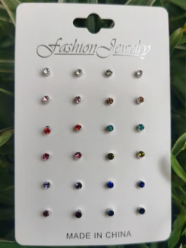 12Pairs Mini Cute Rhinestone Stud Earrings Set Women 2020 Fashion Jewelry Colorful Cubic Zirconia Clip on Earrings Set
12Pairs Mini Cute Rhinestone Stud Earrings Set Women 2020 Fashion Jewelry Colorful Cubic Zirconia Clip on Earrings Set