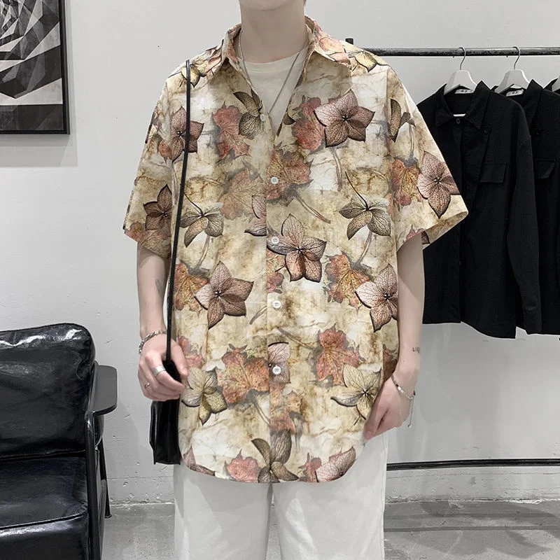 2021 Summer Men's Ice Silk Short Sleeve Shirts Fashion Trend Clothes Printing Camisa Masculina Streetwear Shirts Size M-2XL
2021 Summer Men's Ice Silk Short Sleeve Shirts Fashion Trend Clothes Printing Camisa Masculina Streetwear Shirts Size M-2XL