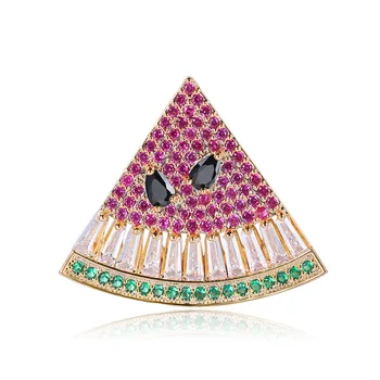 Fashion Cute Watermelon Pins Metal High Quality Cubiz Zirconia Brooches For Men and Women Suit Jewelry Wholesale
Fashion Cute Watermelon Pins Metal High Quality Cubiz Zirconia Brooches For Men and Women Suit Jewelry Wholesale