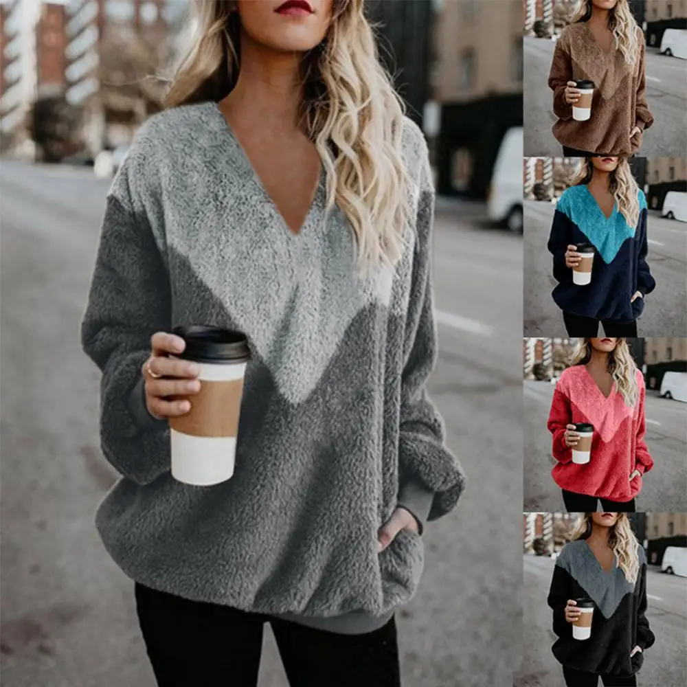 2020 New Sexy Deep V Neck Sweater Women's Pullover Casual Loose Long sleeve Sweaters Autumn and winter
2020 New Sexy Deep V Neck Sweater Women's Pullover Casual Loose Long sleeve Sweaters Autumn and winter