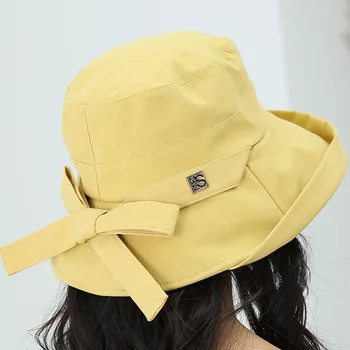 Yellow Bow-knot Woman Fisherman Hat Winter Spring Cotton Linen Bucket-Hat Foldable Big Brim Hats Women Outdoor Sun Visor Cheap 
Yellow Bow-knot Woman Fisherman Hat Winter Spring Cotton Linen Bucket-Hat Foldable Big Brim Hats Women Outdoor Sun Visor Cheap