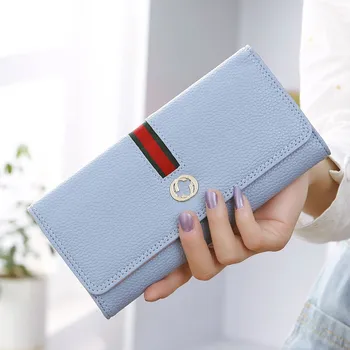 2020New wallet female long wallet Korean version simple lychee pattern three fold draw belt ladies wallet wallet
2020New wallet female long wallet Korean version simple lychee pattern three fold draw belt ladies wallet wallet