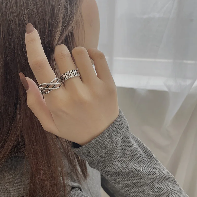 VENTFILLE 925 Sterling Silver Simple Opening Adjustable Ring Female Retro Fashion Cross Hollow Party Jewelry Exquisite Gift
VENTFILLE 925 Sterling Silver Simple Opening Adjustable Ring Female Retro Fashion Cross Hollow Party Jewelry Exquisite Gift