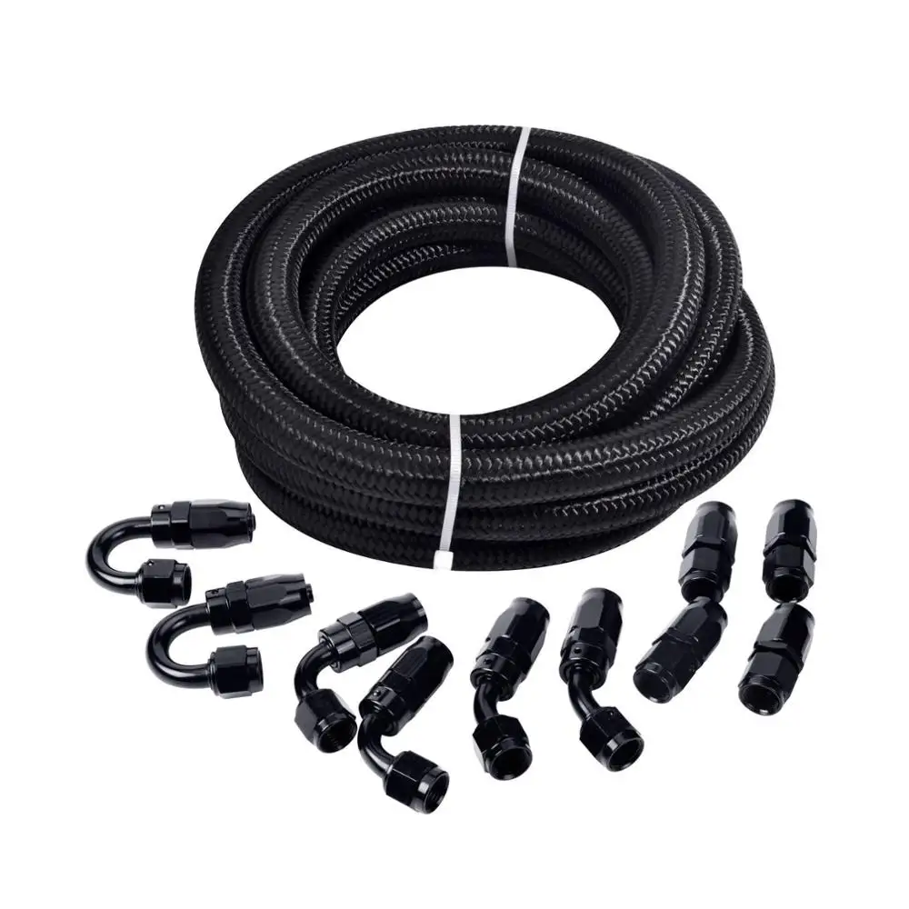 16ft Fule hose line AN6 0/45/90/180 Degree Aluminum Swivel End AN fitting + 5M PTFE Fuel Hose Line Oil Cooler Hose Adapter Kit
16ft Fule hose line AN6 0/45/90/180 Degree Aluminum Swivel End AN fitting + 5M PTFE Fuel Hose Line Oil Cooler Hose Adapter Kit