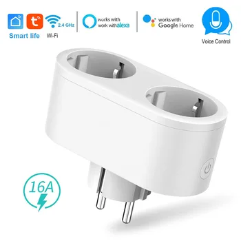 Smart Life WiFi Socket 2 Plug Energy Monitoring Individual Control Wireless APP Control Alexa Compatible EU Smart Plug Timer
Smart Life WiFi Socket 2 Plug Energy Monitoring Individual Control Wireless APP Control Alexa Compatible EU Smart Plug Timer