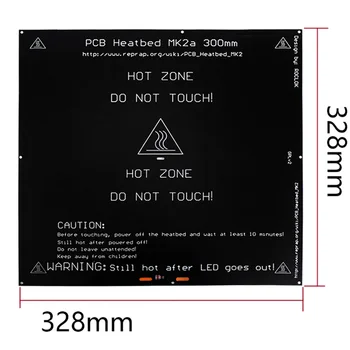 Mk2A 300X300X3.0Mm Reprap Ramps 1.4 Pcb Aluminum Heatbed Hot Plate for Mendel for 3D Printer Mk2B 328X328X3.0Mm
Mk2A 300X300X3.0Mm Reprap Ramps 1.4 Pcb Aluminum Heatbed Hot Plate for Mendel for 3D Printer Mk2B 328X328X3.0Mm