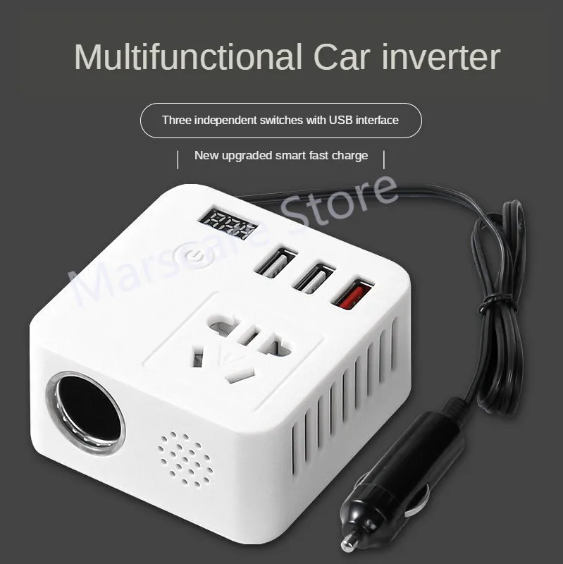 On Board Car Inverter 12v To 220V Power Converter Multi-function Fast Charger for Automobile Socket Inversor 150W
On Board Car Inverter 12v To 220V Power Converter Multi-function Fast Charger for Automobile Socket Inversor 150W