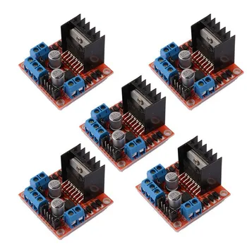 5 PCS L298N Motor Drive Controller Board DC Dual H-Bridge Robot Stepper Motor Control and Drives Module for Arduino Smart Car Po
5 PCS L298N Motor Drive Controller Board DC Dual H-Bridge Robot Stepper Motor Control and Drives Module for Arduino Smart Car Po