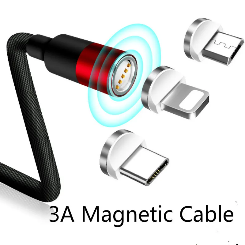 3A Magnetic USB Cable Fast Data Charging Cable nylon braided with LED display for iPhone Xs Max Magnet Micro USB Type C Cable
3A Magnetic USB Cable Fast Data Charging Cable nylon braided with LED display for iPhone Xs Max Magnet Micro USB Type C Cable