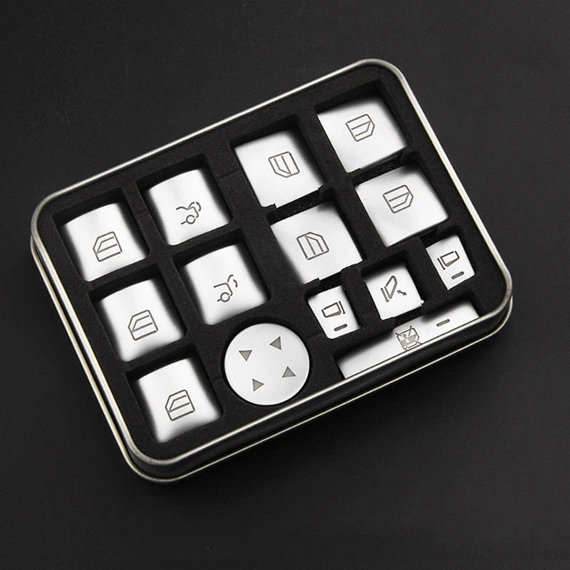 14PCS Chrome Car Window Lift Button Switch Trim Suitable For Mercedes-Benz A/B/C (W204)/E(W212) Interior Mouldings
14PCS Chrome Car Window Lift Button Switch Trim Suitable For Mercedes-Benz A/B/C (W204)/E(W212) Interior Mouldings