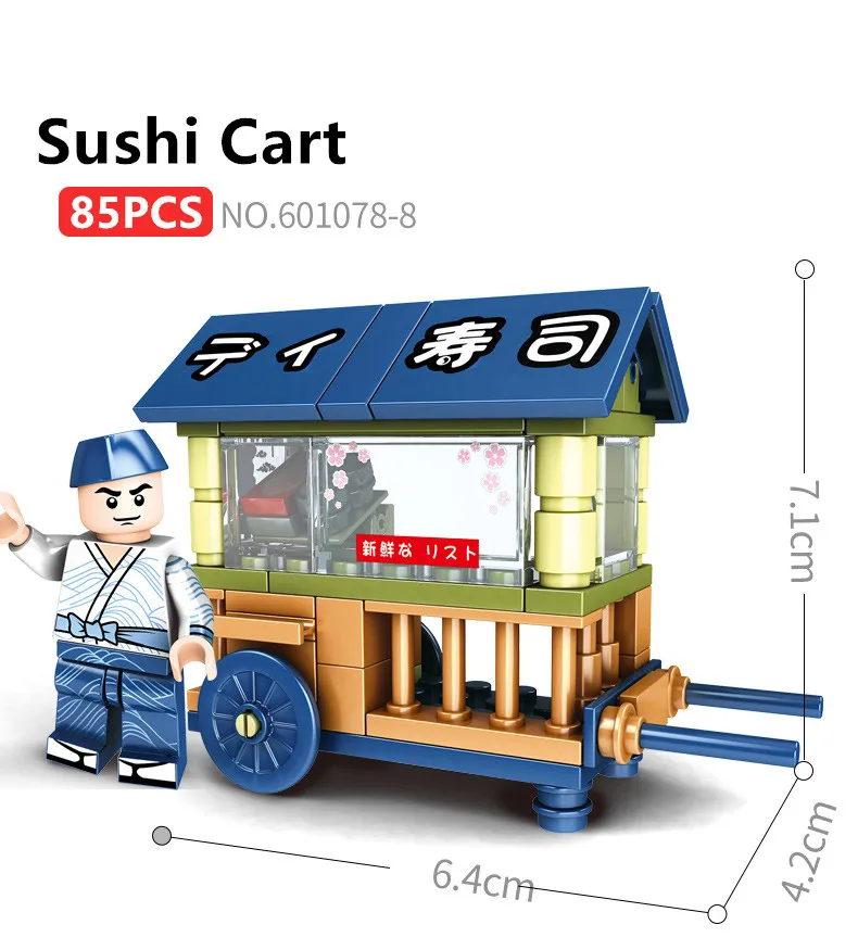 SEMBO Blocks Mini City Street Food Sushi Shop Store MOC Building Blocks Kids Educational Toys for Girl Boy Gift Juguetes Bloques SEMBO Blocks Mini City Street Food Sushi Shop Store MOC Building Blocks Kids Educational Toys for Girl Boy Gift Juguetes Bloques