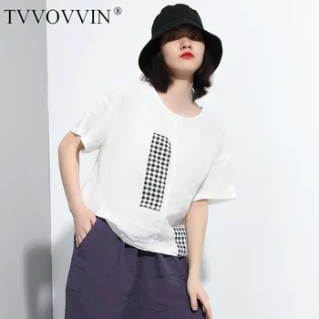 TVVOVVIN 2020 Summer New Casual Loose Patchwork T-shirt Plaid O-neck Streetwear Short Sleeve Pullover Personality Fashion A224
TVVOVVIN 2020 Summer New Casual Loose Patchwork T-shirt Plaid O-neck Streetwear Short Sleeve Pullover Personality Fashion A224