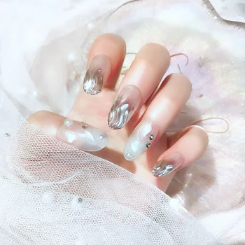 Wave Shell 24 sheet/set Fake False Nail Tips Round Cover Glue Manicure Makeup New Design Photo Therapy Art Nail Stickers L69
Wave Shell 24 sheet/set Fake False Nail Tips Round Cover Glue Manicure Makeup New Design Photo Therapy Art Nail Stickers L69