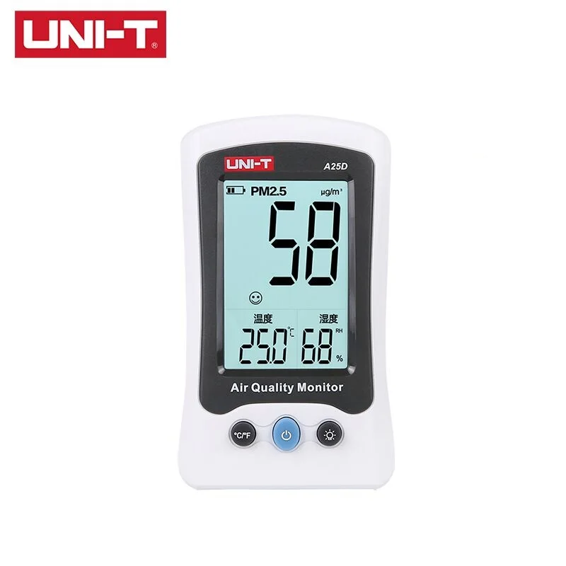 UNI-T A25D Air Quality Monitor Formaldehyde PM2.5 Measurement Meters Detector Laser Temperature Humidity Monito
UNI-T A25D Air Quality Monitor Formaldehyde PM2.5 Measurement Meters Detector Laser Temperature Humidity Monito