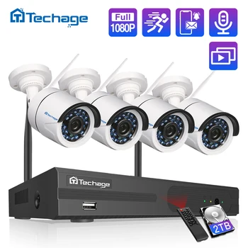 Techage 4CH 1080P Wireless NVR CCTV System Audio Record 2MP Waterproof Outdoor WIFI CCTV Camera System Video Surveillance Kit
Techage 4CH 1080P Wireless NVR CCTV System Audio Record 2MP Waterproof Outdoor WIFI CCTV Camera System Video Surveillance Kit