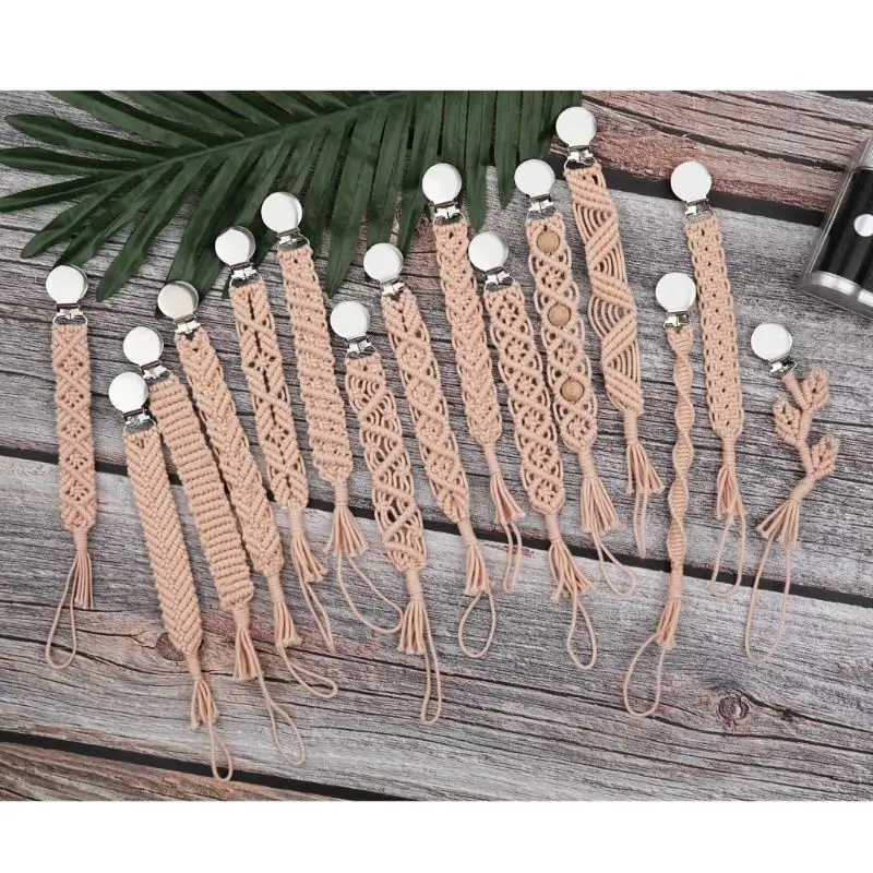 Unisex Dummy Clips Baby Pacifier Clips Pacifier Anti-Loss Rope Handmade Cotton Braided Vintage Pacifier Chain for Infant
Unisex Dummy Clips Baby Pacifier Clips Pacifier Anti-Loss Rope Handmade Cotton Braided Vintage Pacifier Chain for Infant
