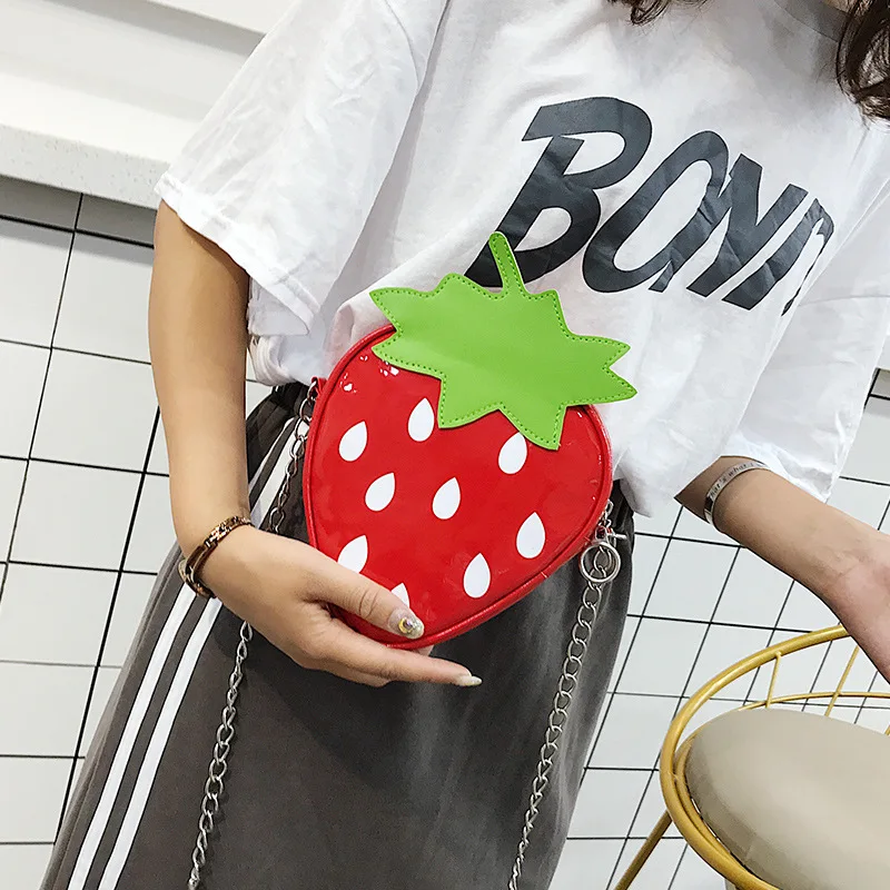 2019 Summer Fruit Cartoon Cute One-Shoulder Diagonal Small Bag cao mei bao Fashion Korean-style WOMEN'S Bag Mini Backpack 
2019 Summer Fruit Cartoon Cute One-Shoulder Diagonal Small Bag cao mei bao Fashion Korean-style WOMEN'S Bag Mini Backpack