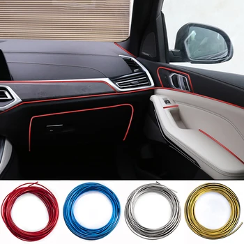 5M Car Interior Trim Strips For Nissan Sentra Leaf Note X-trail T32 Elgrand e51 Frontier Central Control Decoration Accessories