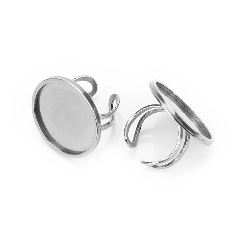 2Pcs Stainless Steel Open Ring Settings Cabochon Base Fashion Diy Jewelry Adjustable Diy Jewelry Making Findings
2Pcs Stainless Steel Open Ring Settings Cabochon Base Fashion Diy Jewelry Adjustable Diy Jewelry Making Findings