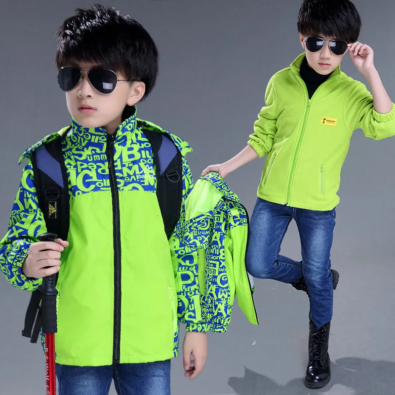Childrenswear BOY'S Lettered Raincoat Jacket Three-in-One Middle And Large Children Breathable Warm Coat Spring Autumn Winter Tw
Childrenswear BOY'S Lettered Raincoat Jacket Three-in-One Middle And Large Children Breathable Warm Coat Spring Autumn Winter Tw
