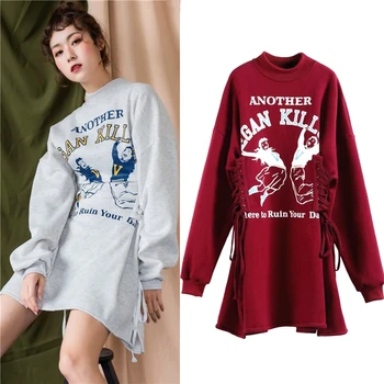 Autumn Casual Mini Dress Women Chic Stand Neck Full Sleeve Lace Up Waist Dress Fashion Streetwear Cool Girl Sport Clothes SL242
Autumn Casual Mini Dress Women Chic Stand Neck Full Sleeve Lace Up Waist Dress Fashion Streetwear Cool Girl Sport Clothes SL242