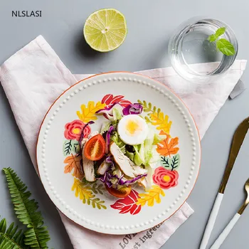 Japanese-style Creative Flower Seasons Round Ceramic Dish Tableware Steak Salad Dessert Cake Sushi Storage Decorative Plate
Japanese-style Creative Flower Seasons Round Ceramic Dish Tableware Steak Salad Dessert Cake Sushi Storage Decorative Plate