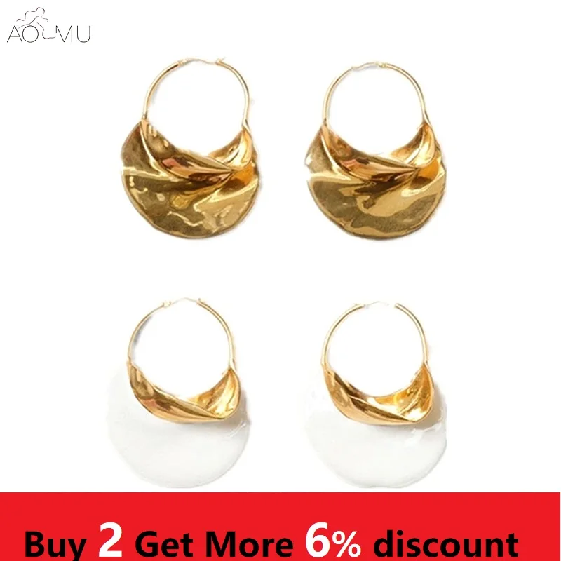 AOMU 2018 Hyperbole Irregular Leaf Metal Large Hoop Earrings for Women Bijoux Oversized Big Hoop Earrings Statement Earrings
AOMU 2018 Hyperbole Irregular Leaf Metal Large Hoop Earrings for Women Bijoux Oversized Big Hoop Earrings Statement Earrings