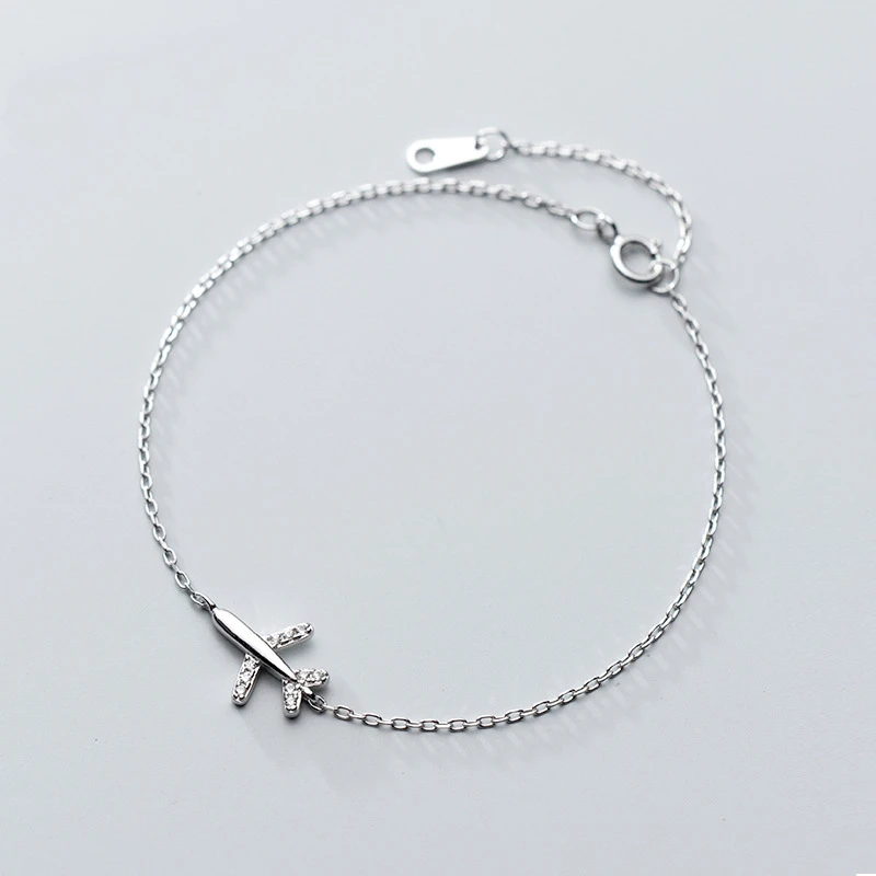 925 Sterling Silver Jewelry Aircraft Bracelet 15.5-18CM Rolo Chain Adjustable Fashion Jewelry for Woman Girls Birthday Gift 
925 Sterling Silver Jewelry Aircraft Bracelet 15.5-18CM Rolo Chain Adjustable Fashion Jewelry for Woman Girls Birthday Gift