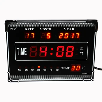 Large Digital Alarm Clock with Calendar Temperature for Bedroom Desktop LED Display Electronic Table Clock Big Desk Watch Red
Large Digital Alarm Clock with Calendar Temperature for Bedroom Desktop LED Display Electronic Table Clock Big Desk Watch Red