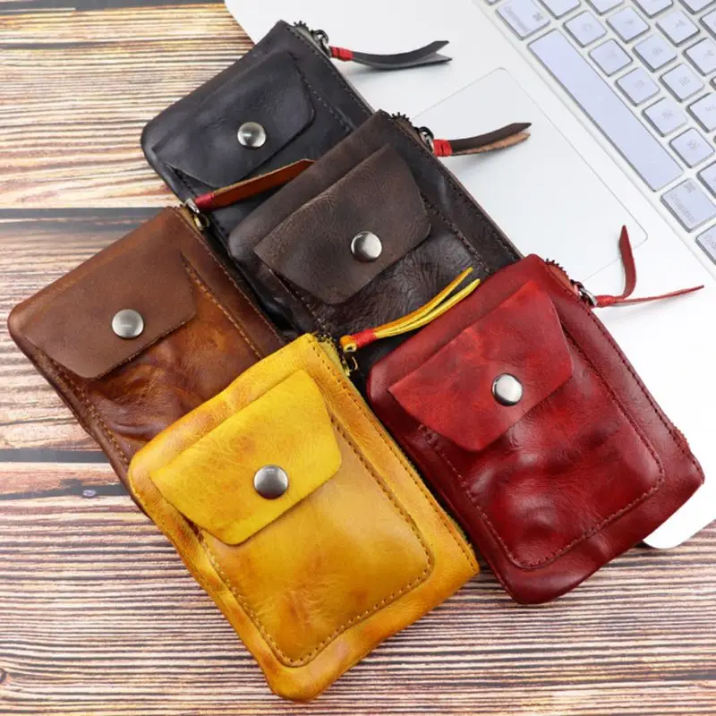 Genuine Leather Coin Purse Vintage Mini Zipper Wallets Case Storage Bag Card Holder Pocket for Men Women F42A
Genuine Leather Coin Purse Vintage Mini Zipper Wallets Case Storage Bag Card Holder Pocket for Men Women F42A
