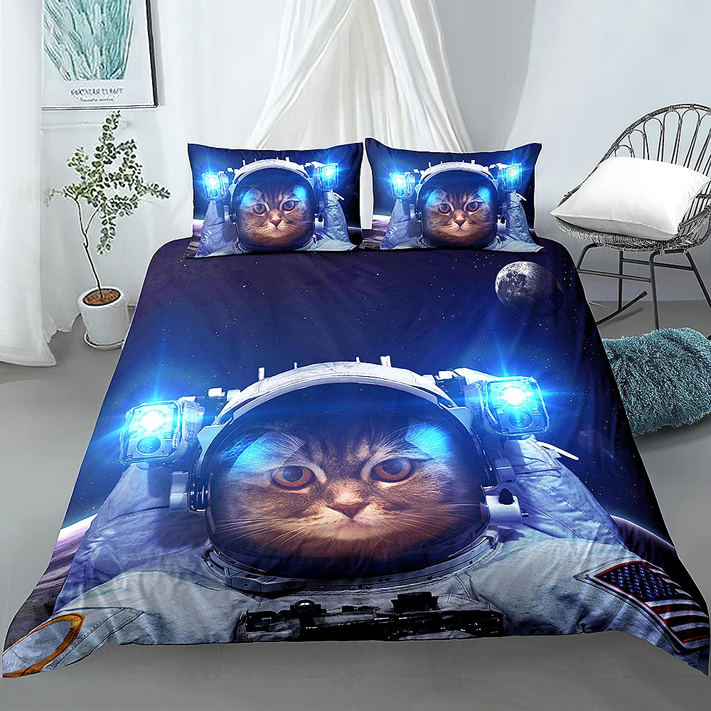 Cute Funny Cat Printing Quilt Cover Bedding Sets for Kids Children 3D Animal Pattern Duvet Cover Bedspread Comforter Bed Decor
Cute Funny Cat Printing Quilt Cover Bedding Sets for Kids Children 3D Animal Pattern Duvet Cover Bedspread Comforter Bed Decor