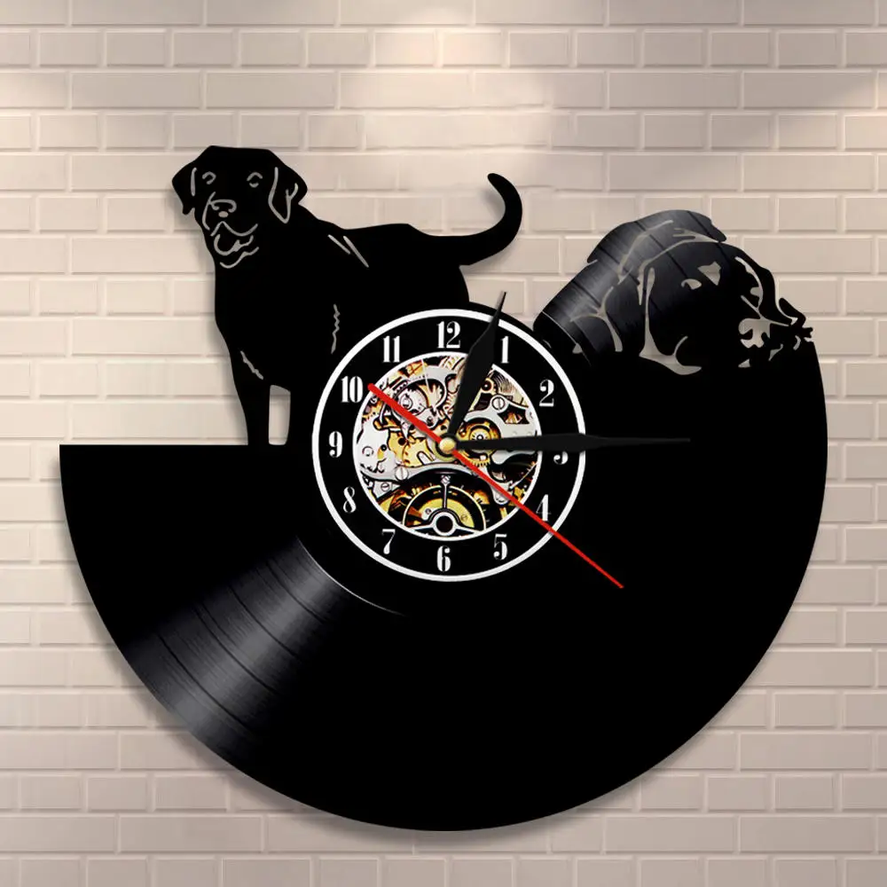 Виниловые настенные часы Black Puppy Pets с CD диском винтажные виниловой записью в стиле