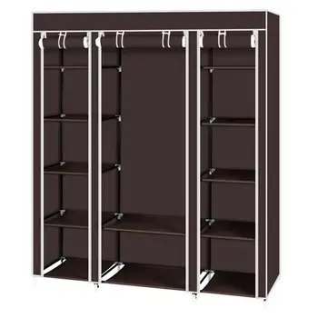 69" Portable Clothes Closet Wardrobe Storage Organizer with Non-Woven Fabric Quick and Easy to Assemble Extra Strong and Durable 
69" Portable Clothes Closet Wardrobe Storage Organizer with Non-Woven Fabric Quick and Easy to Assemble Extra Strong and Durable
