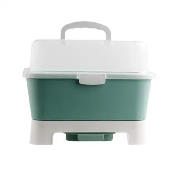1PC Multifunctional Plastic Draining Tableware Organizer Utensil Holder Dish Rack with Cover for Countertop Kitchen
1PC Multifunctional Plastic Draining Tableware Organizer Utensil Holder Dish Rack with Cover for Countertop Kitchen